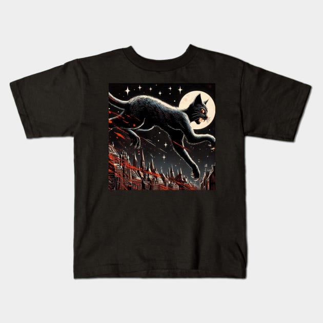 Night Stalker Kids T-Shirt by PetitMuseau